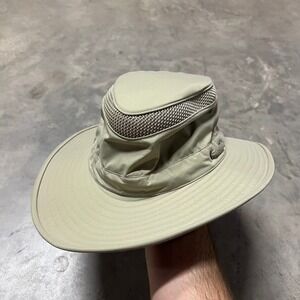 Tilley Airflo LTM6 Khaki Tan Sun Hat Made in Canada Size 7 1/4 58cm Mens Womens